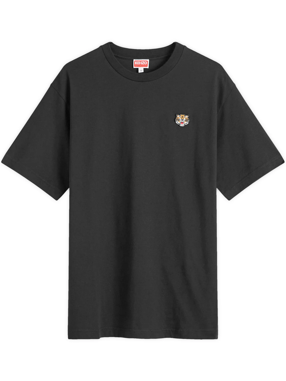 Kenzo Lucky Tiger Embroidered Crest T-Shirt in Black