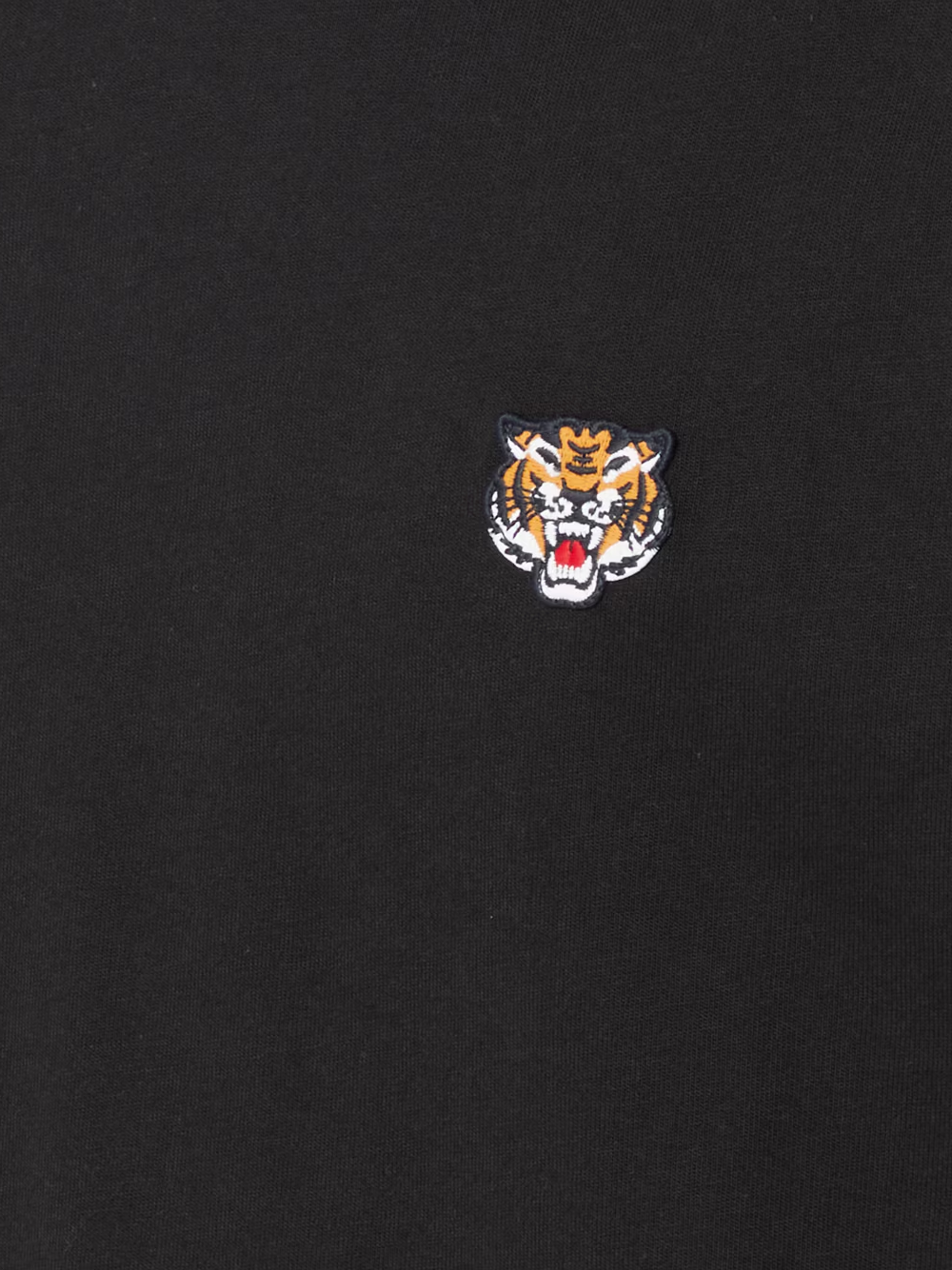 Kenzo Lucky Tiger Embroidered Crest T-Shirt in Black