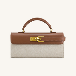 Keyla Top Handbag - Brown Canvas