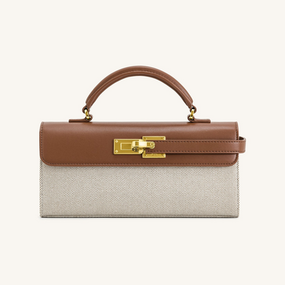 Keyla Top Handbag - Brown Canvas