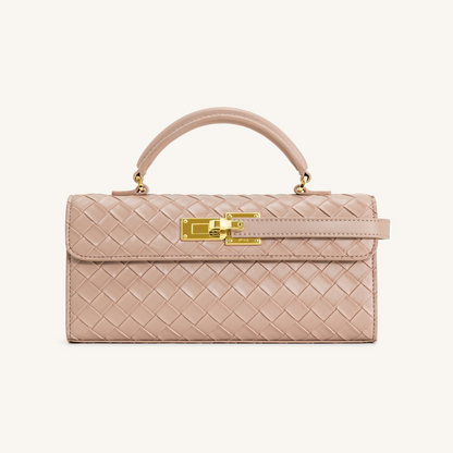 Keyla Weave Texture Top Handle Bag - Pink