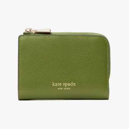 Ava Colorblocked Pebbled Leather Zip Bifold Wallet