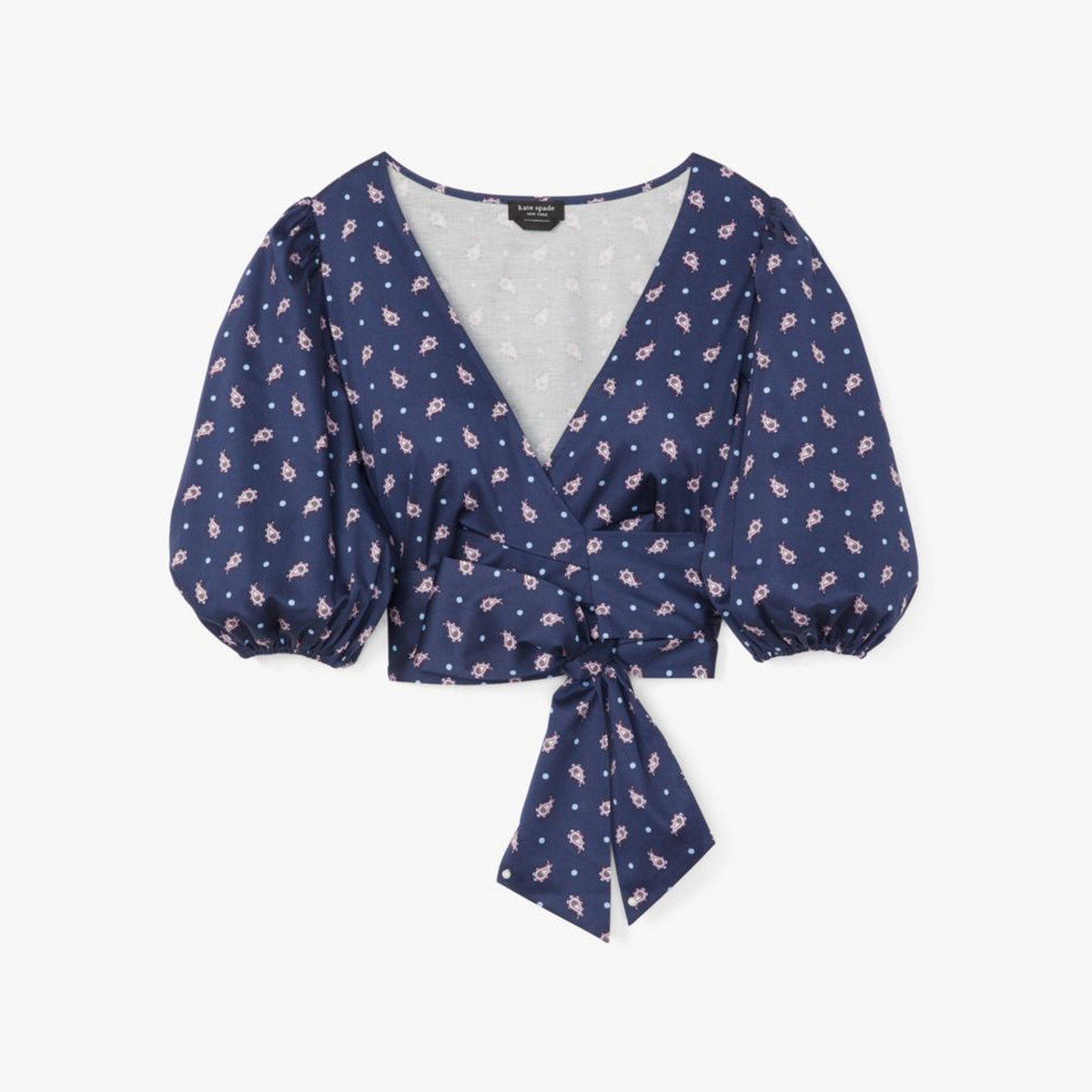 Paisley Foulard Wrap Top