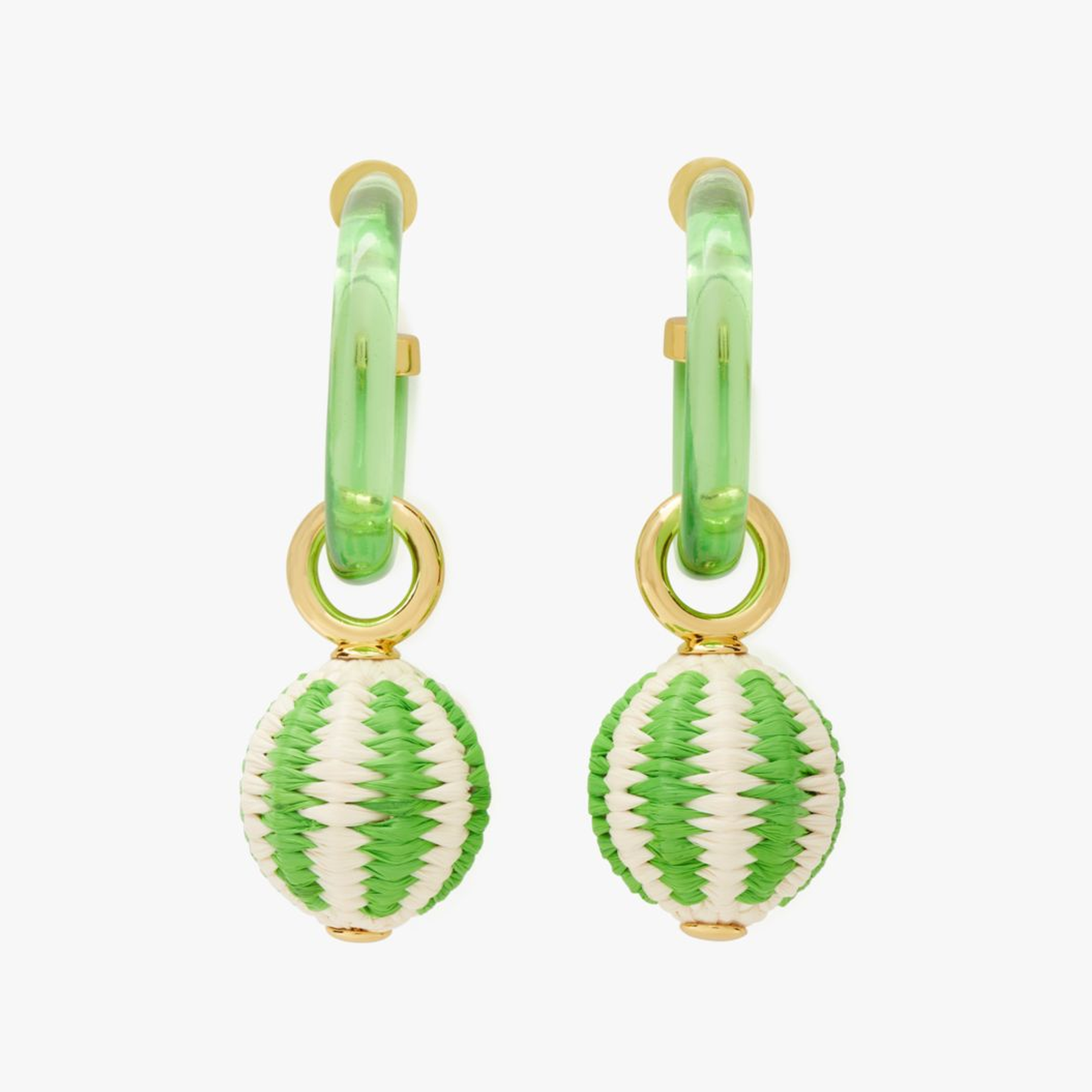 Feeling Bubbly Raffia Charm Hoops