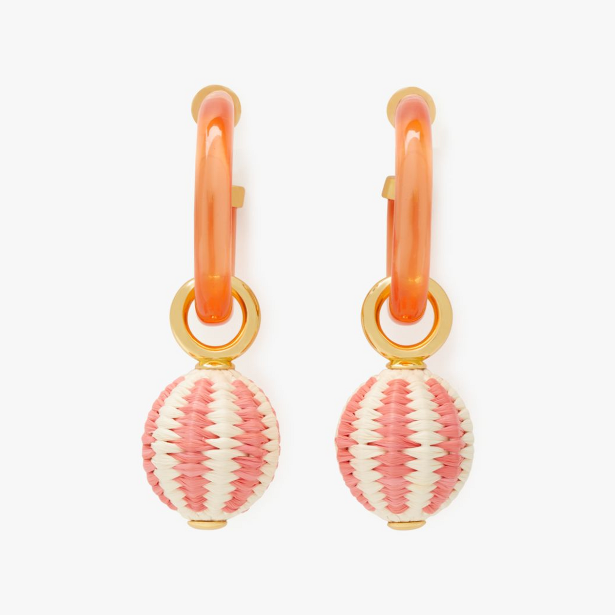 Feeling Bubbly Raffia Charm Hoops
