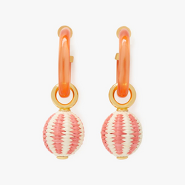 Feeling Bubbly Raffia Charm Hoops