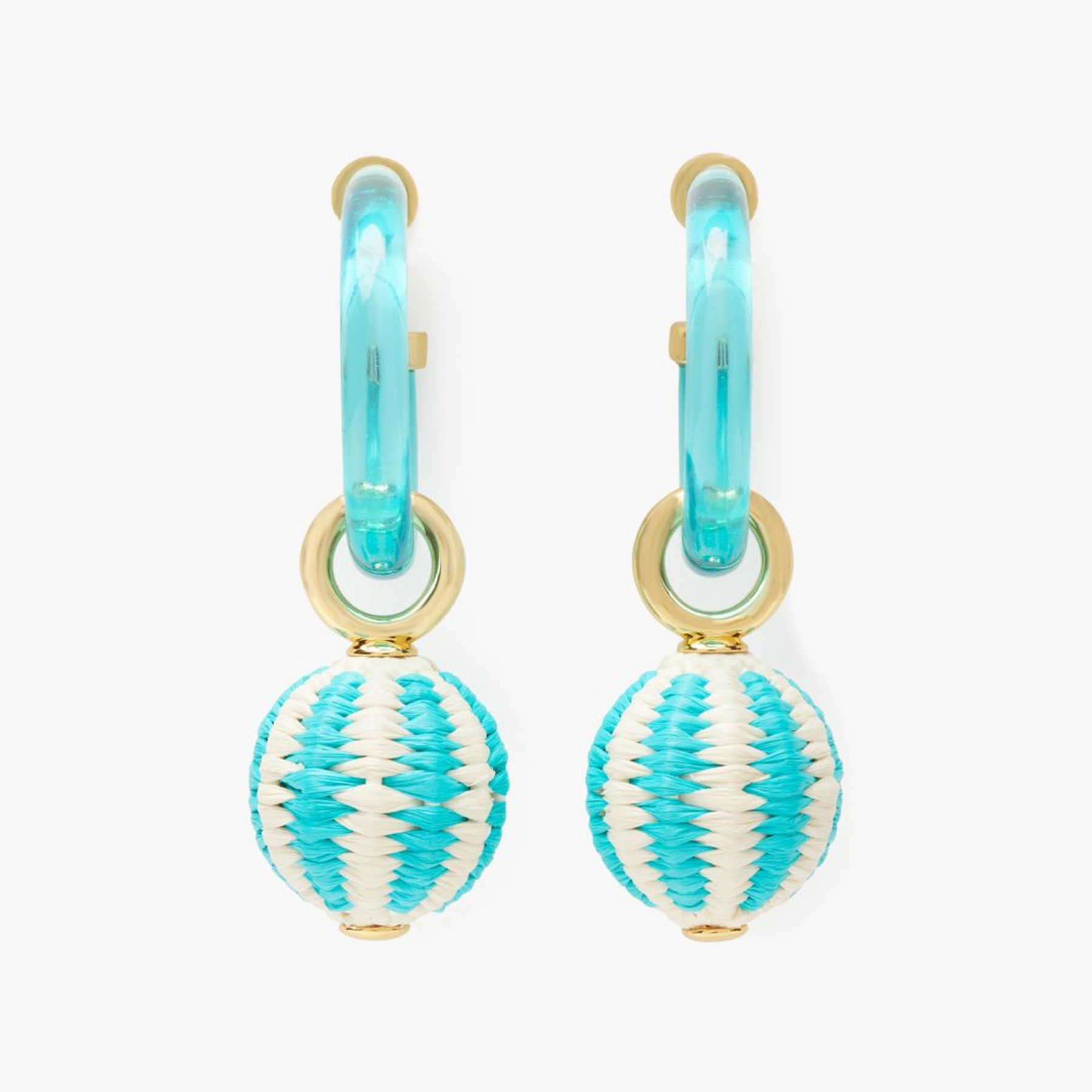 Feeling Bubbly Raffia Charm Hoops