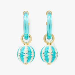 Feeling Bubbly Raffia Charm Hoops