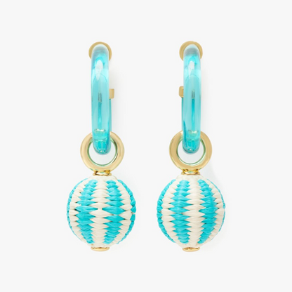 Feeling Bubbly Raffia Charm Hoops
