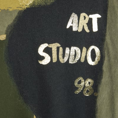 Khaki Art Studio Foil T-Shirt