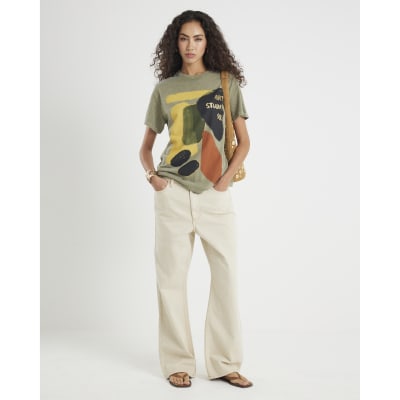 Khaki Art Studio Foil T-Shirt