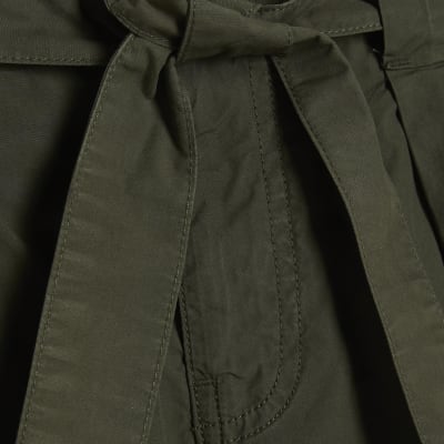 Khaki Belted Shorts