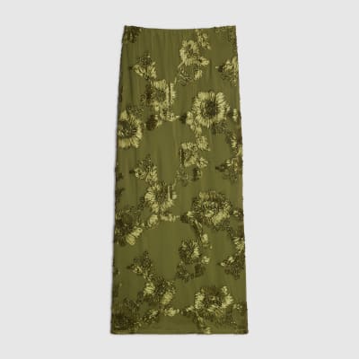 Khaki Cornelli Maxi Skirt