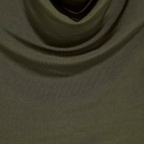 Khaki Cowl Neck Asymmetric Hem Top