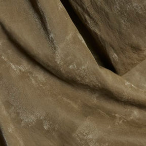 Khaki Faux Leather Hammered Ruched Detail Top