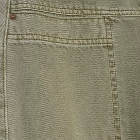 Khaki High Rise Pocket Front Barrel Jeans