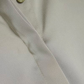 Khaki Long Sleeve Satin Slimline Shirt
