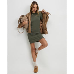 Khaki Mini T-Shirt Dress