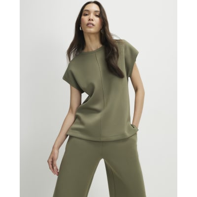 Khaki Premium Twill Short Sleeve Top