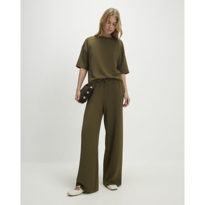 Khaki Premium Whipstitch T-Shirt