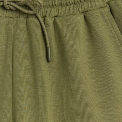 Khaki Premium Wide Leg Joggers
