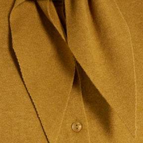 Khaki Scarf Neck Cardigan