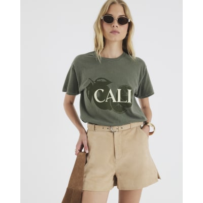 Khaki Short Sleeve Cali Fruit T-shirt