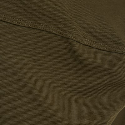 Khaki Short Sleeve Drape Side T-shirt