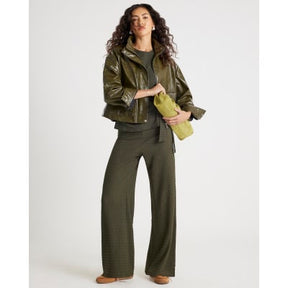 Khaki Short Sleeve Textured Tie T-shirt