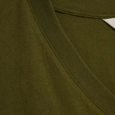 Khaki Short Sleeve V Neck Top