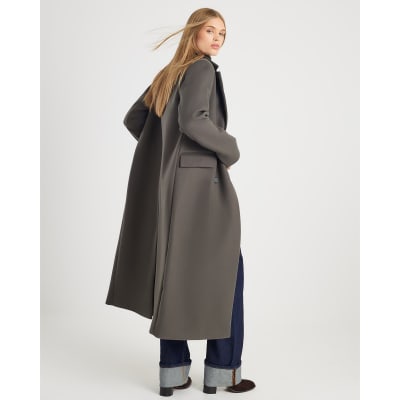 Khaki Tailored Double Breased Coat