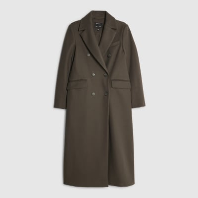 Khaki Tailored Double Breased Coat