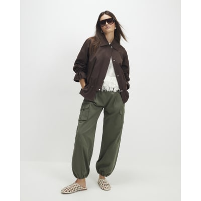 Khaki Utility Cargo Cuffed Joggers