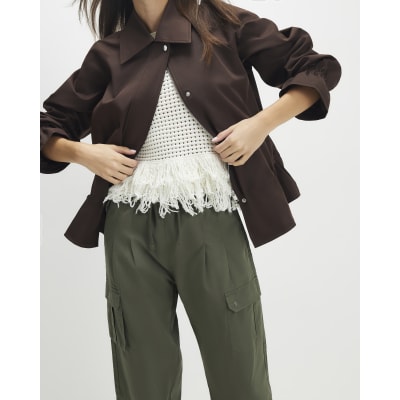 Khaki Utility Cargo Cuffed Joggers