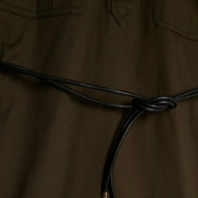 Khaki Utility Mini Shirt Dress