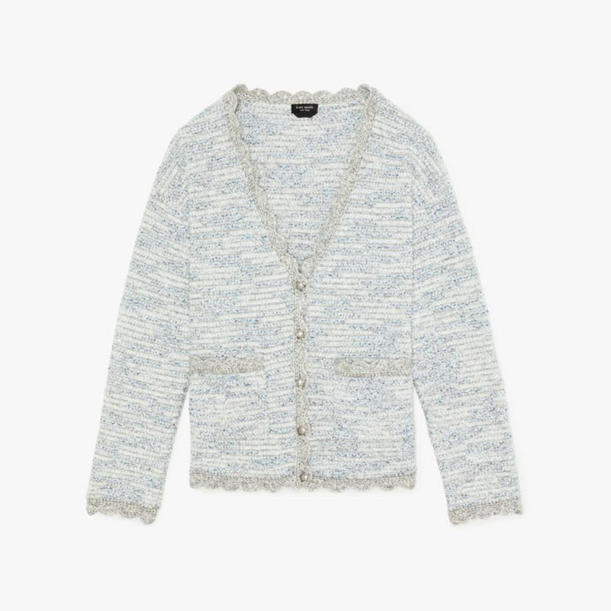 Scalloped Tweed Cardigan
