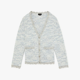 Scalloped Tweed Cardigan