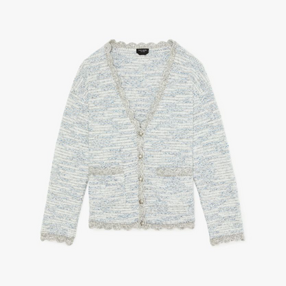 Scalloped Tweed Cardigan