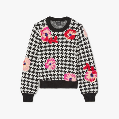 Houndstooth Poppy Sweater