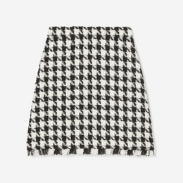 Houndstooth A-line Skirt
