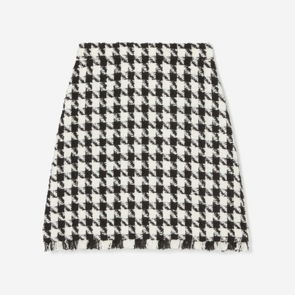 Houndstooth A-line Skirt