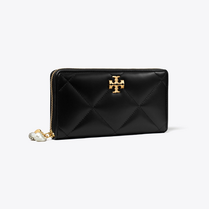 Kira Diamond Quilt Charm Continental Wallet