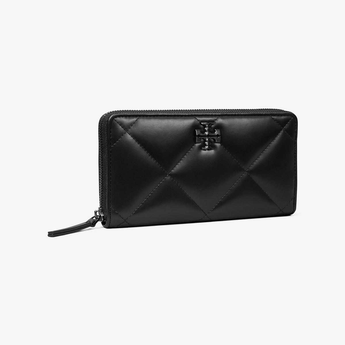 Kira Diamond Quilt Powder Coated Zip Continental Wallet