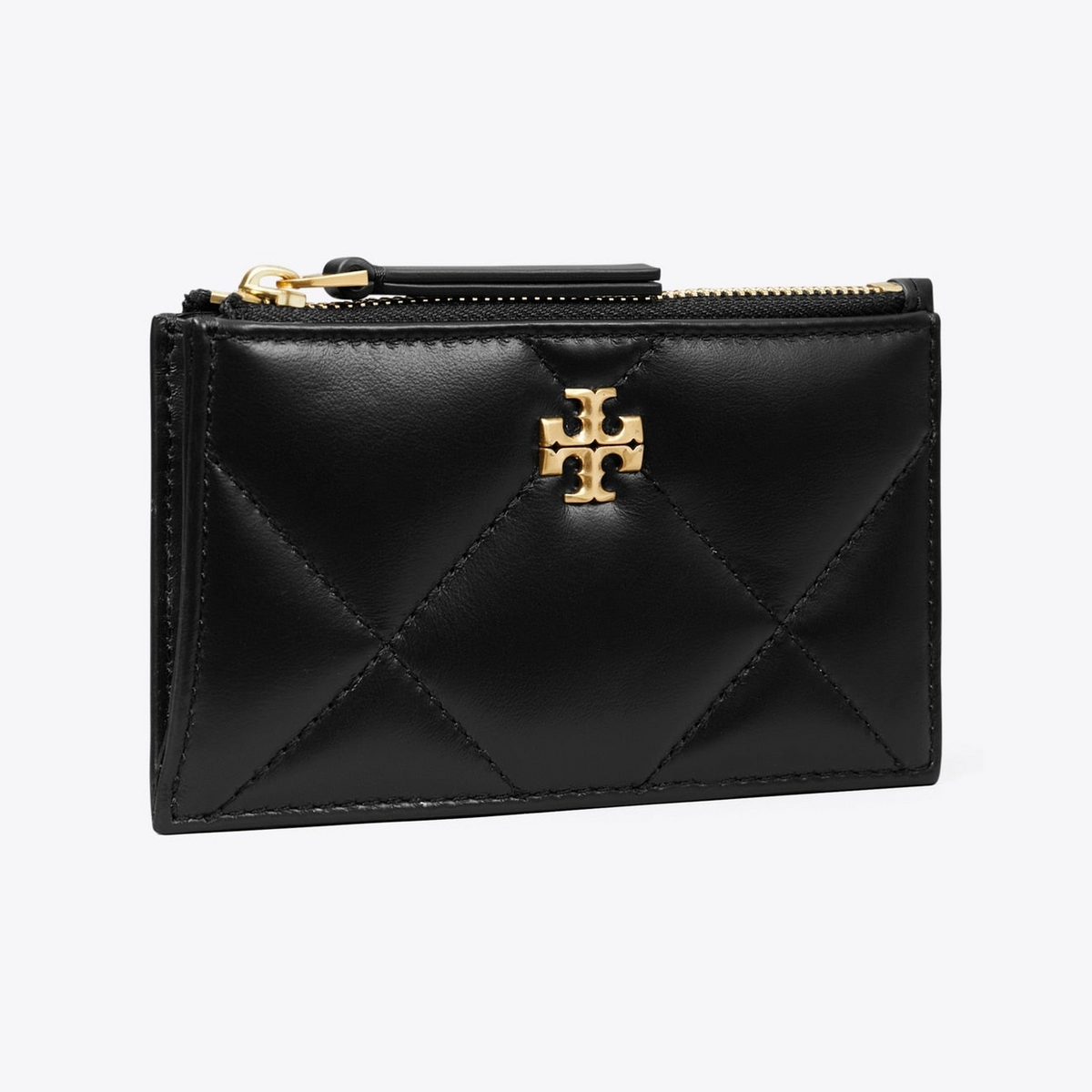 Kira Diamond Quilt Zip Card Case