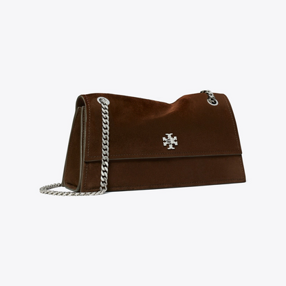 Kira Turnlock Suede Shoulder Bag