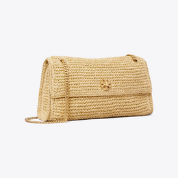 Kira Turnlock Woven Shoulder Bag