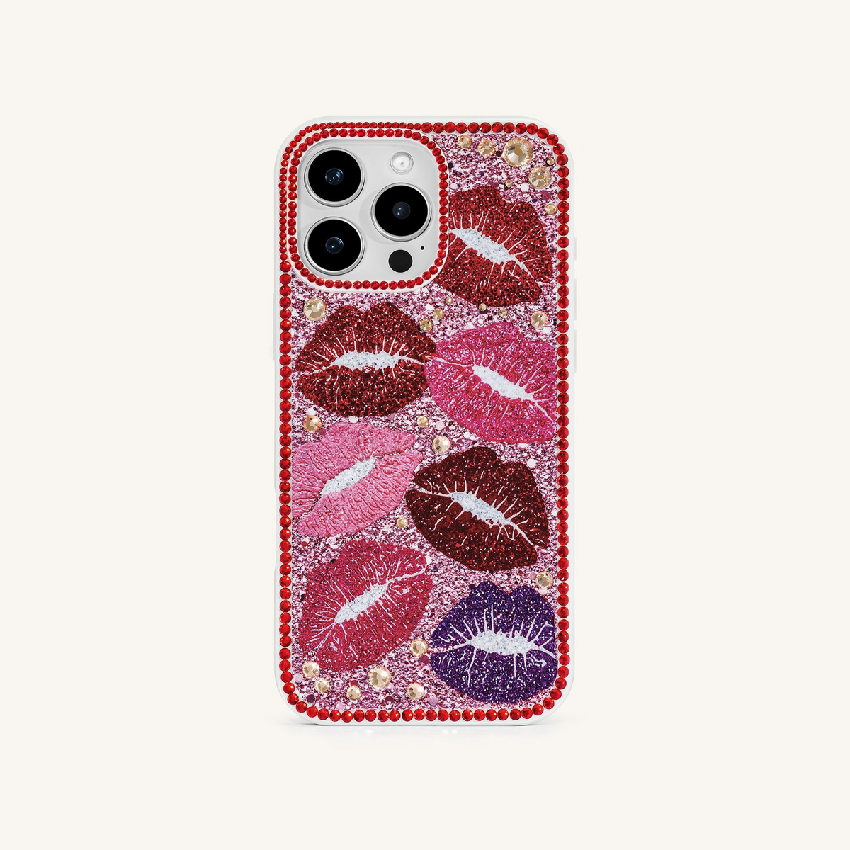 Kiss of Glamour Phone Case - Multicolor Red