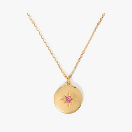The Color Spark Collection Pink Peace Medallion Necklace