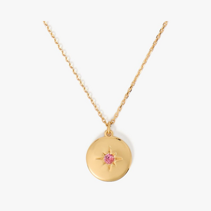 The Color Spark Collection Pink Peace Medallion Necklace