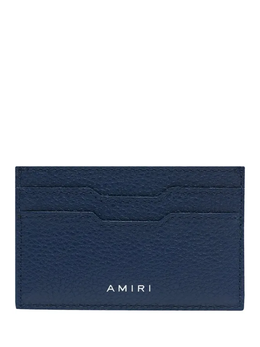 Amiri Iconic Embossed Logo Card Holder in Navy